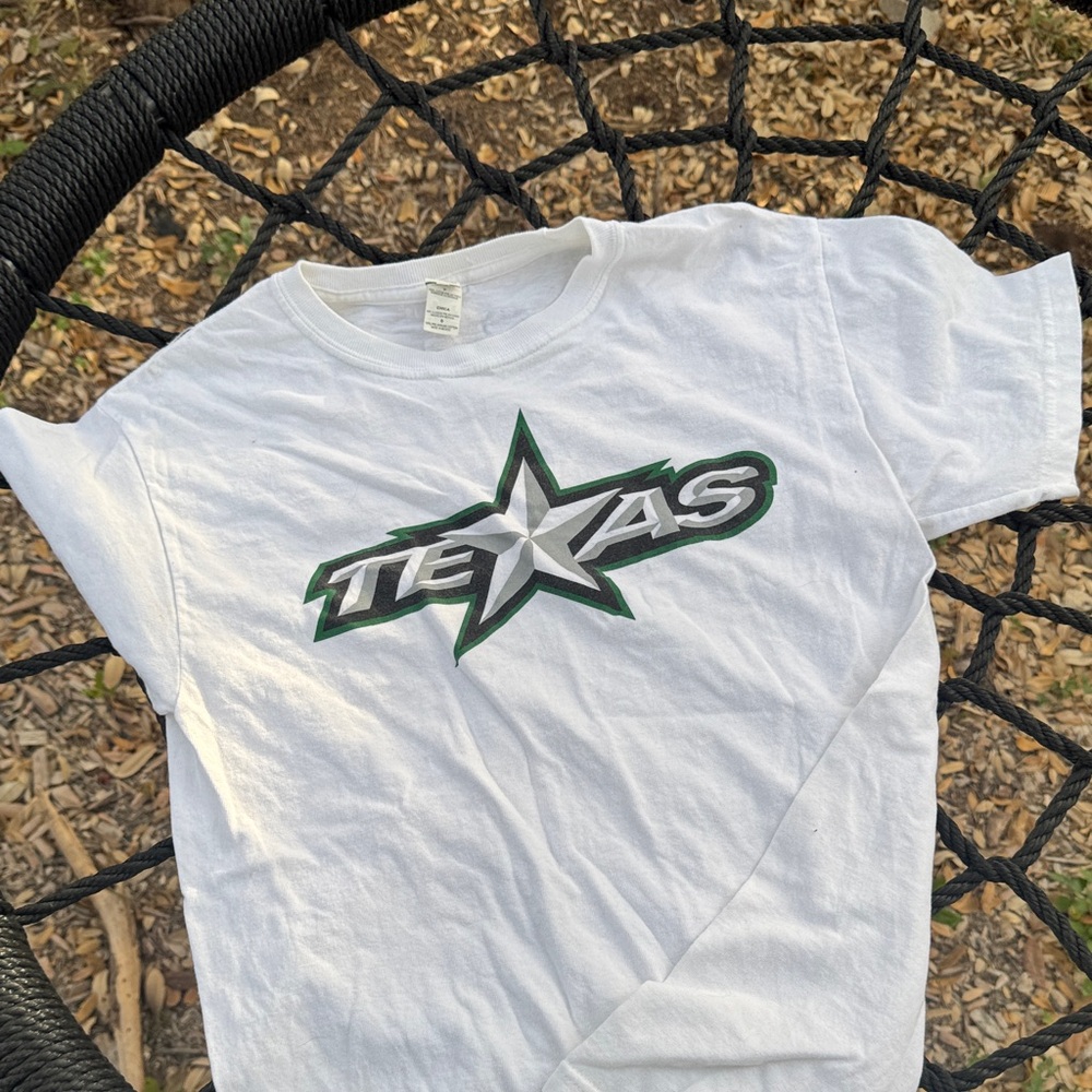 White 'Texas' Star Graphic Tee